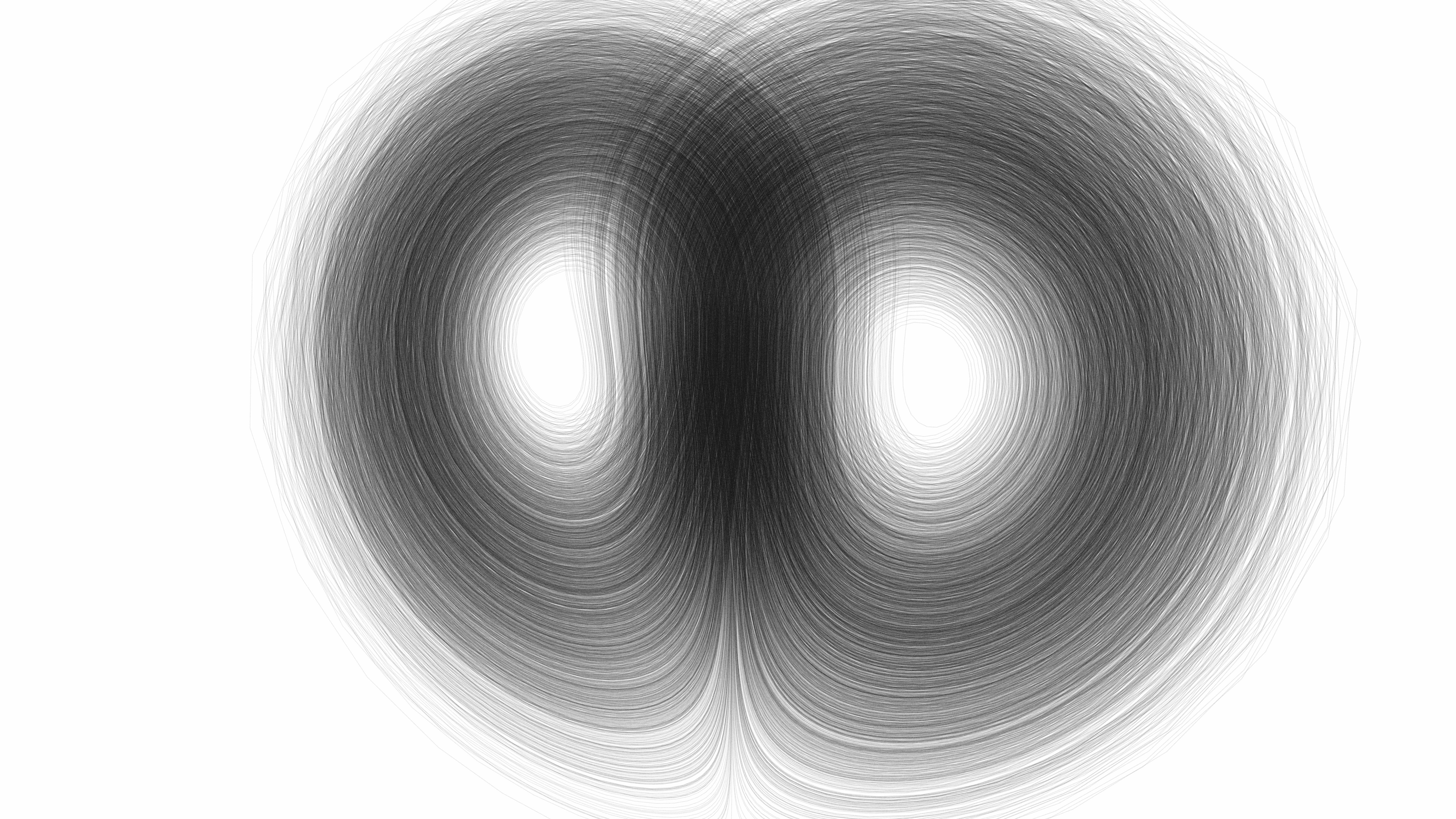 Lorenz attractor density study, frame 1