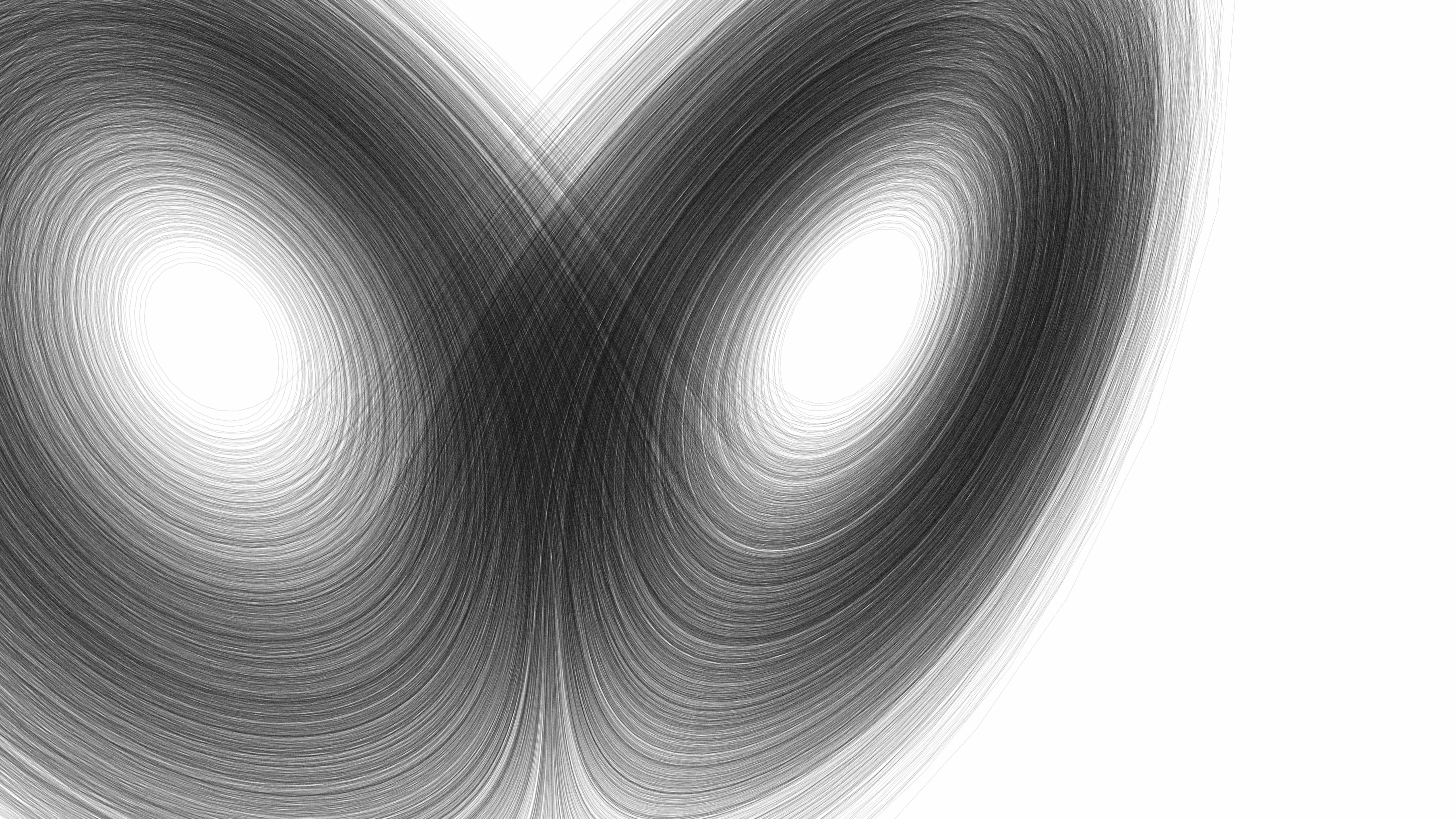 Lorenz attractor density study, frame 200